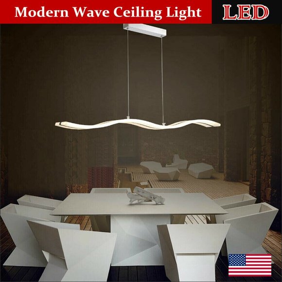 Curvy Wave Chandelier / Ceiling Light - Picture 9 of 16